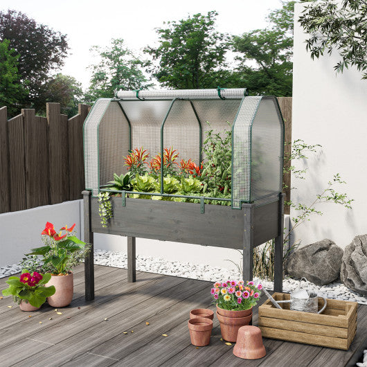 47.5 x 21.5 x 24 Inch Outdoor Mini Greenhouse with Roll-up Zipper Door