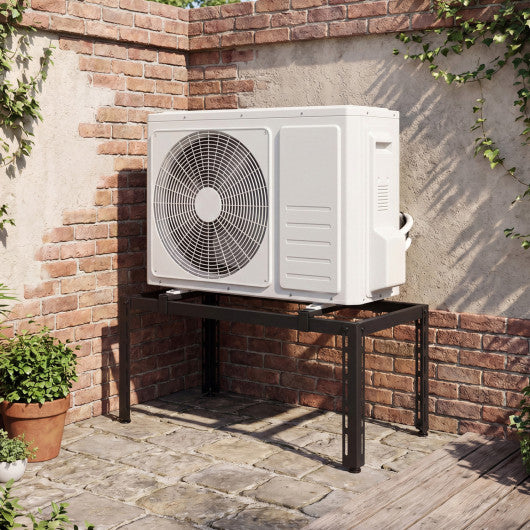 Mini Split Ground Stand Adjustable for 9000-36000 BTU Ductless Air Conditioners Heat Pump-Black