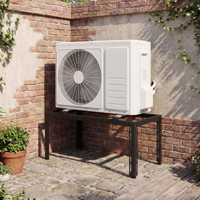 Mini Split Ground Stand Adjustable for 9000-36000 BTU Ductless Air Conditioners Heat Pump-Black