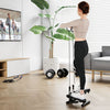 Mini Stepper with Resistance Bands and Adjustable Height for Exercise at Home-Black