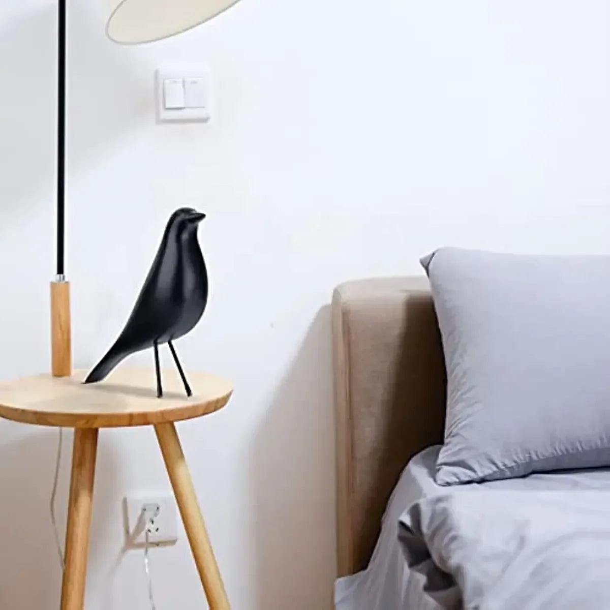 Minimalist Black Bird Figurine Decorative Tabletop Accent