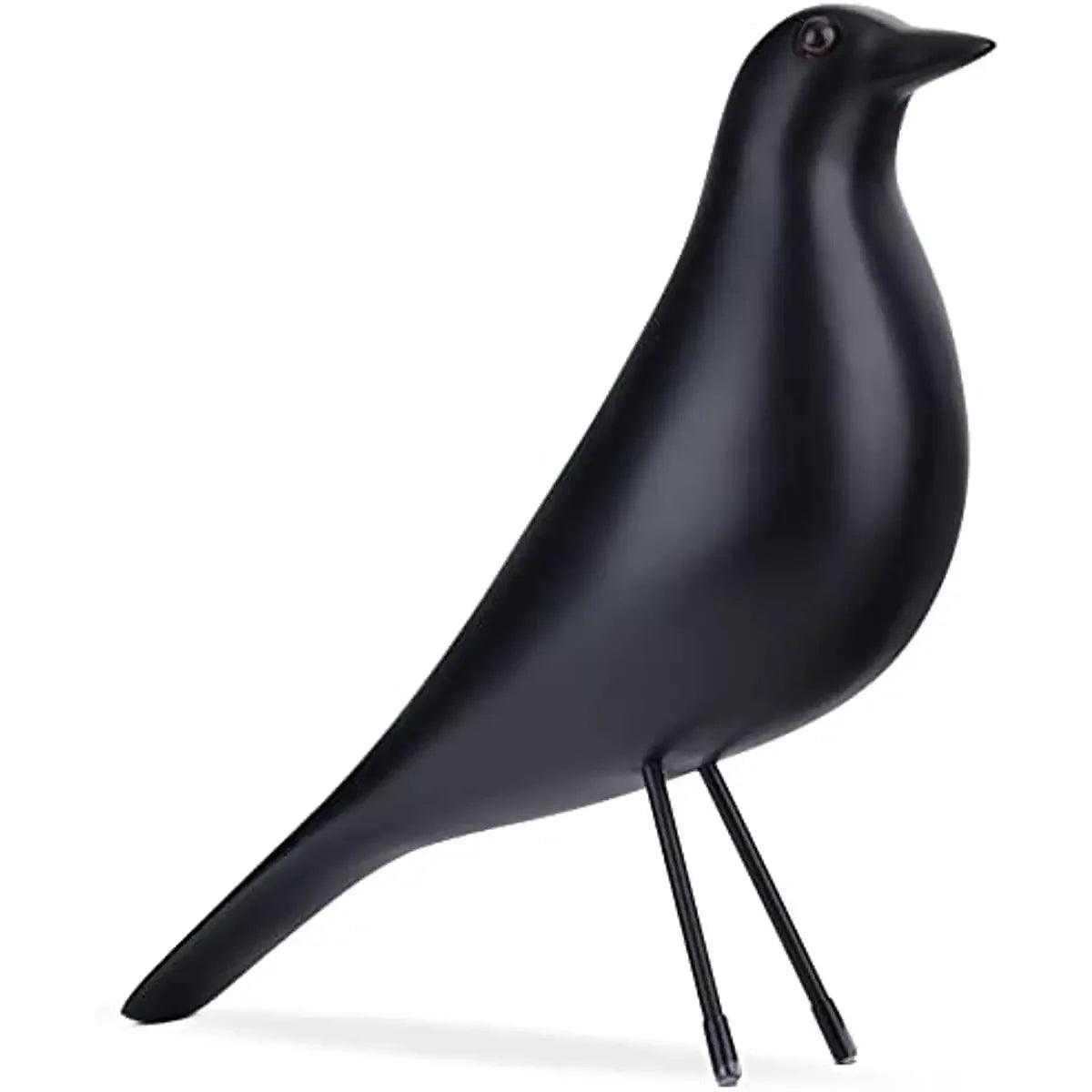 Minimalist Black Bird Figurine Decorative Tabletop Accent