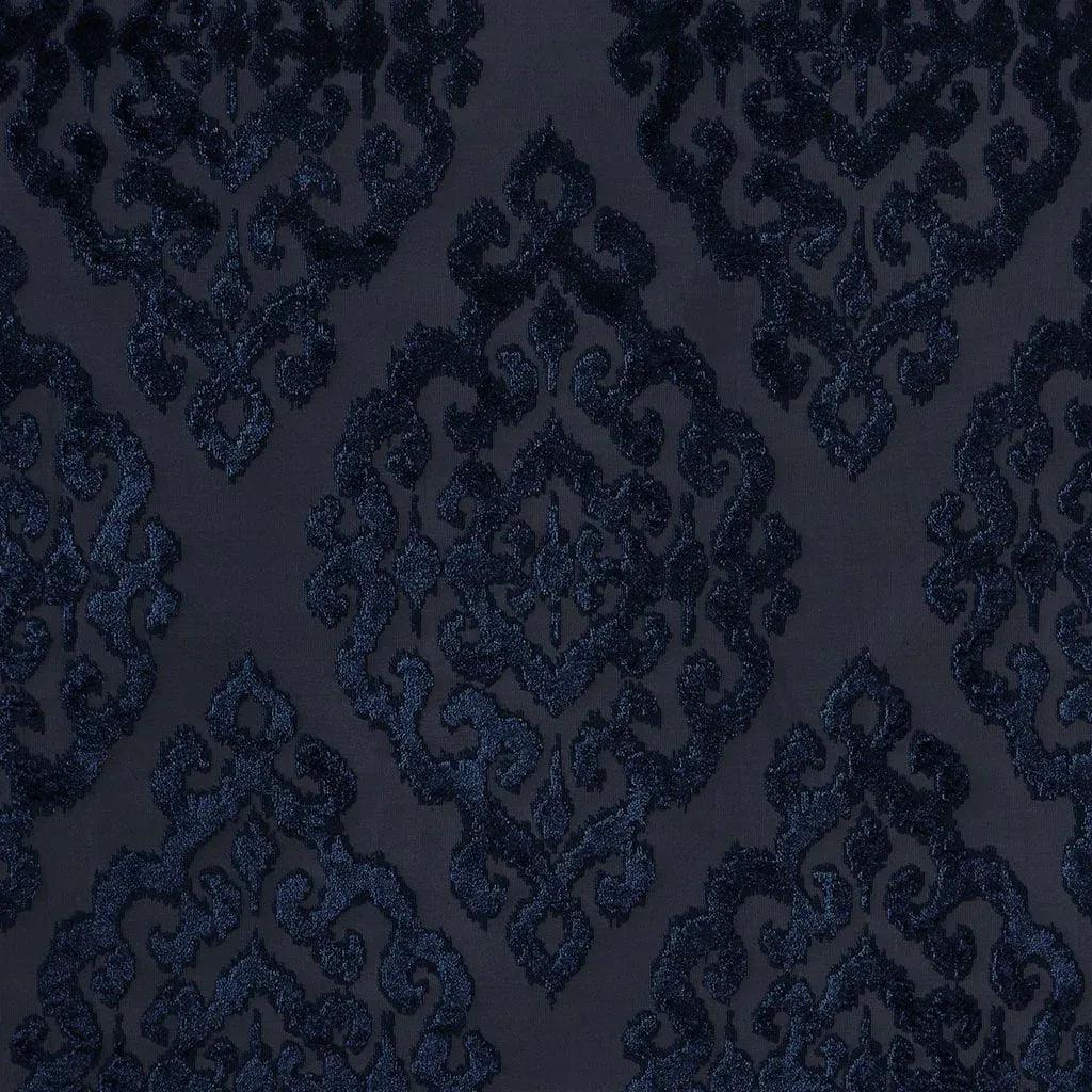 Mirage Knitted Jacquard Damask Total Blackout Grommet Top Curtain Panel by SunSmart - Gifts for You 'n Me