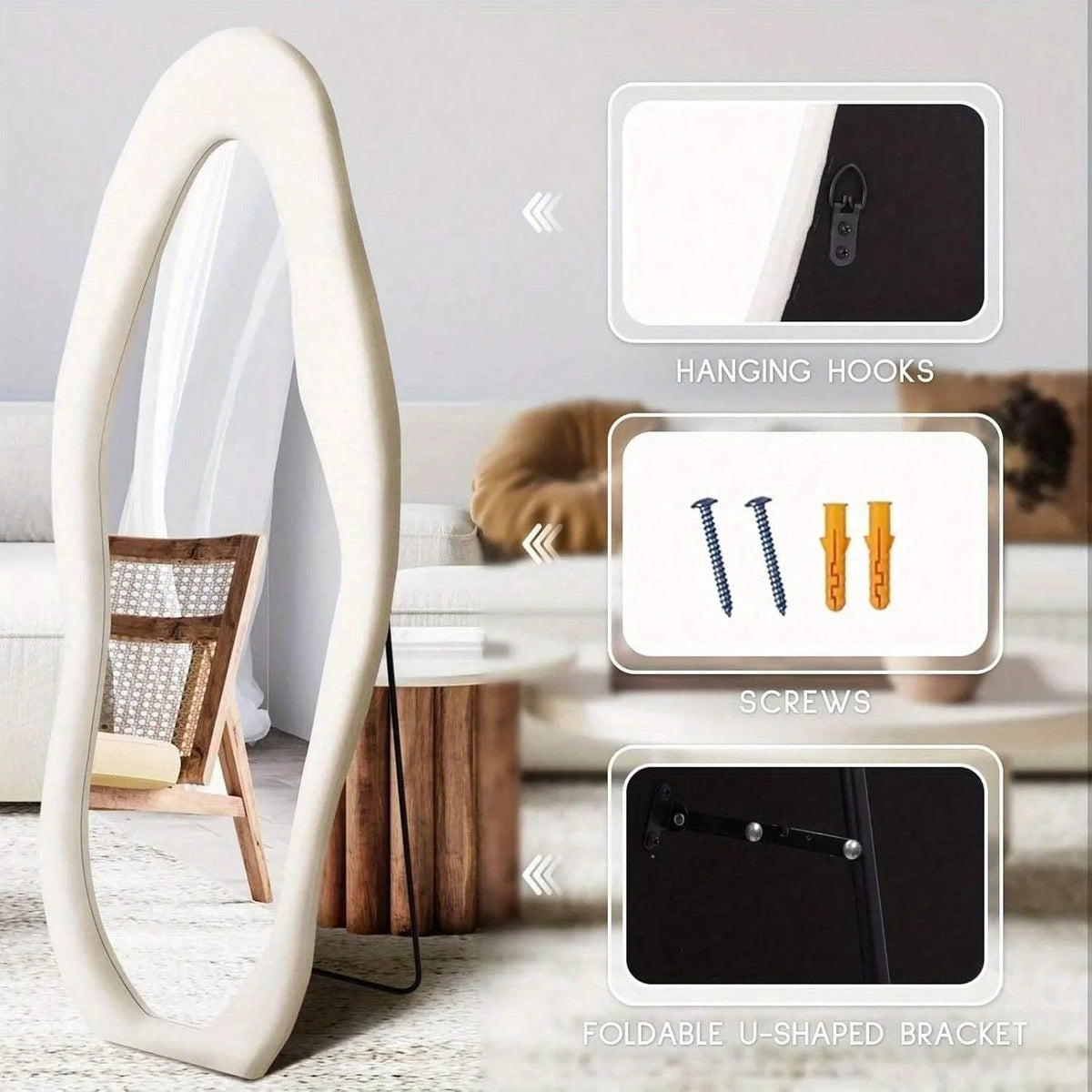 Mirror - Modern Wood Full-Length