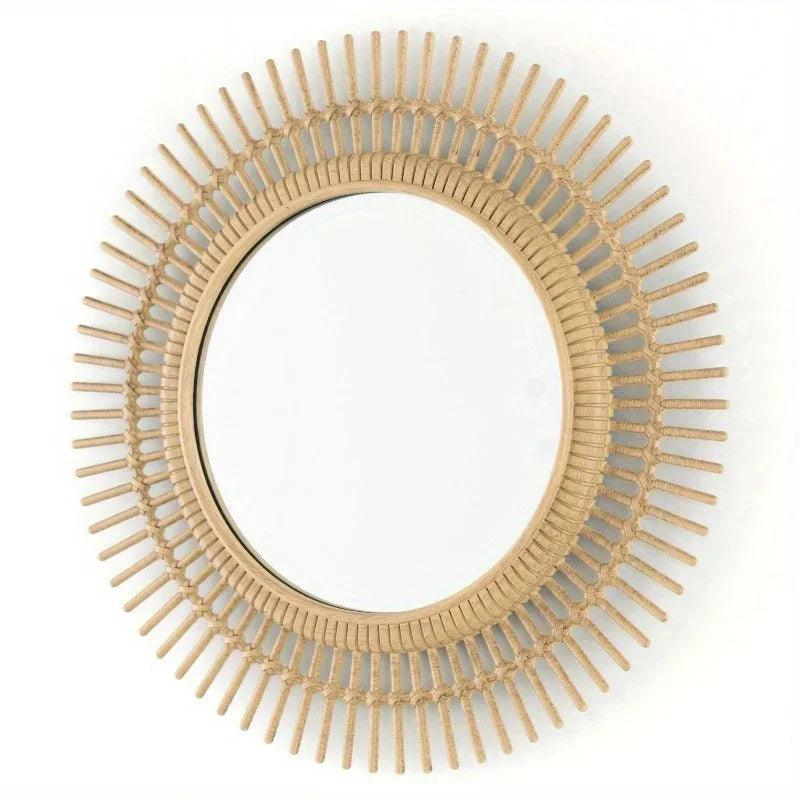 Mirror Set - Traditional Wicker Round 3 Piece