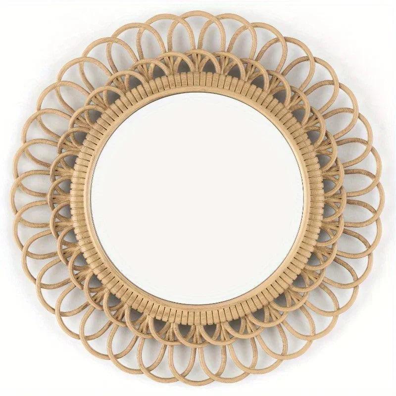 Mirror Set - Traditional Wicker Round 3 Piece
