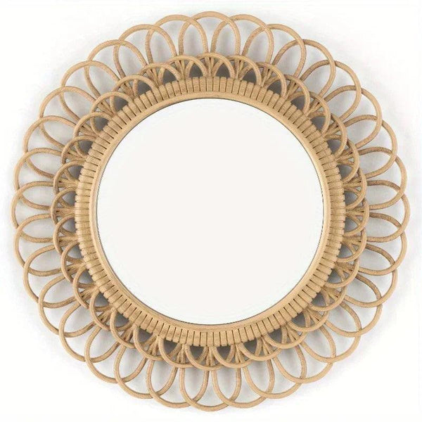 Mirror Set - Traditional Wicker Round 3 Piece