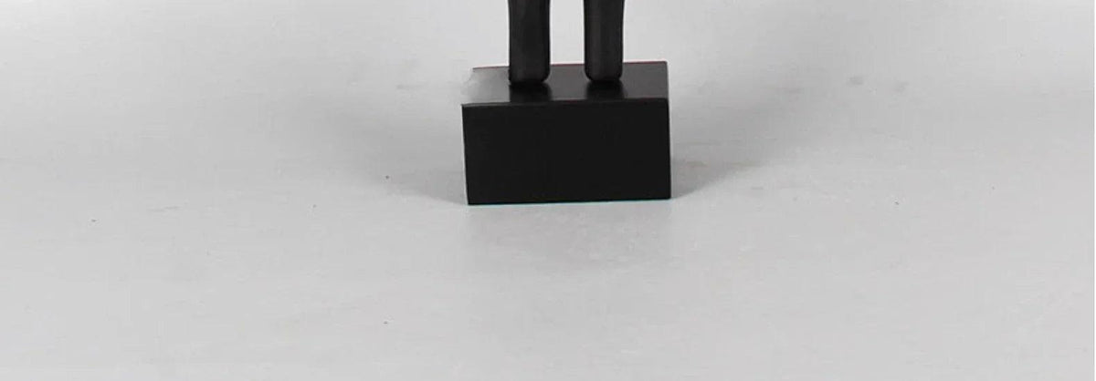 Modern Abstract Black Sculpture Statue for Contemporary Home Decor