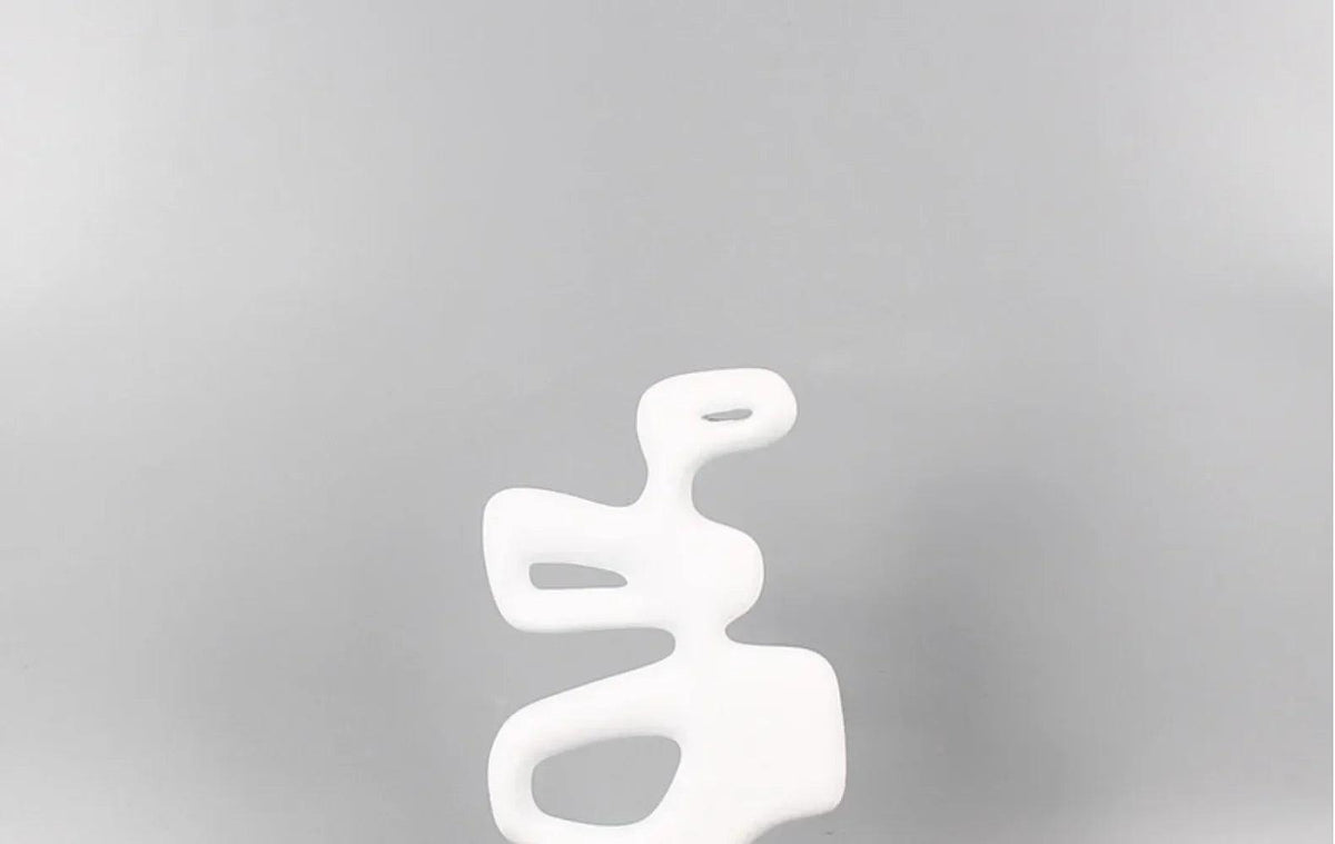 Modern Abstract Black Sculpture Statue for Contemporary Home Decor