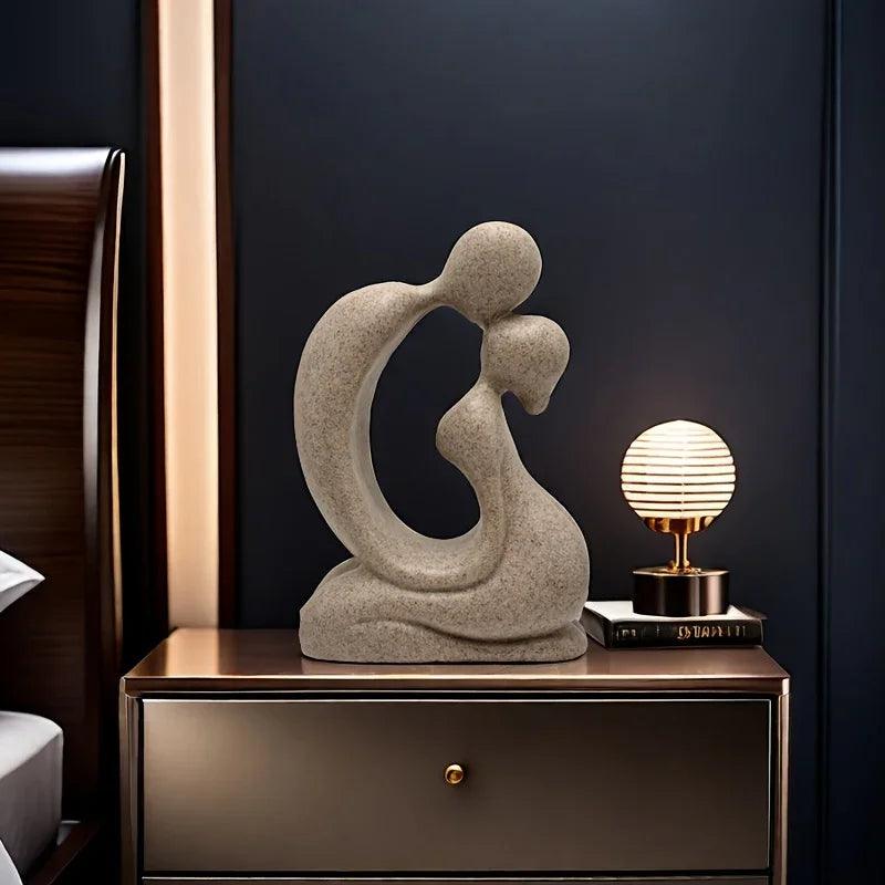 Modern Abstract Family Love Sculpture for Elegant Home Decor