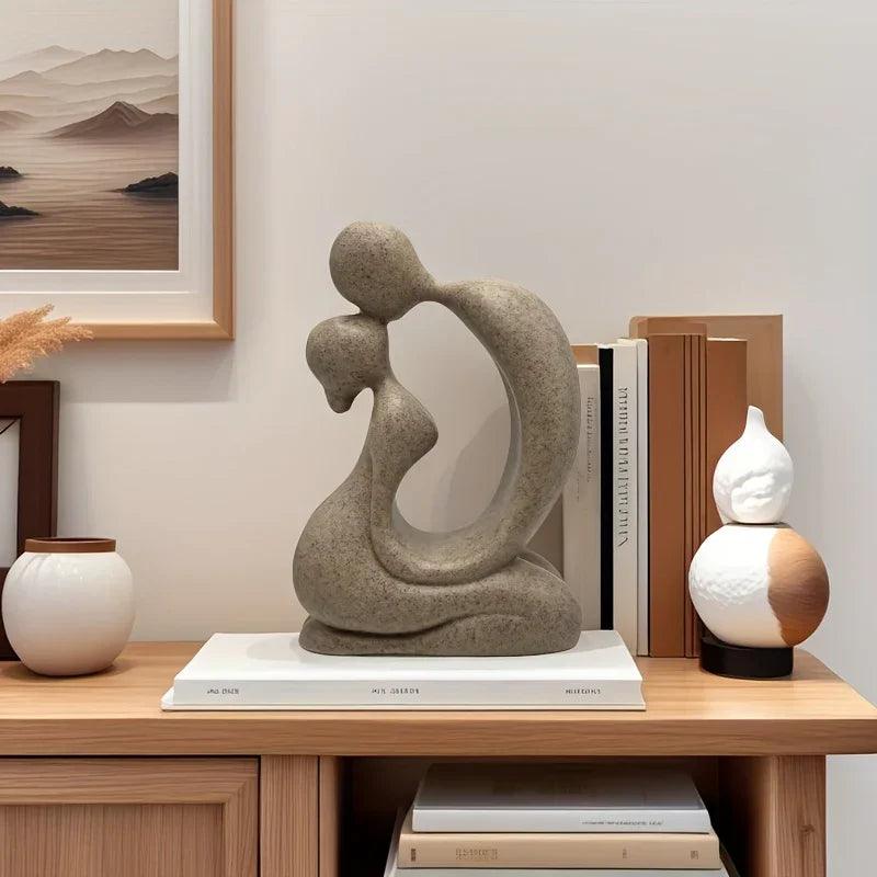 Modern Abstract Family Love Sculpture for Elegant Home Decor