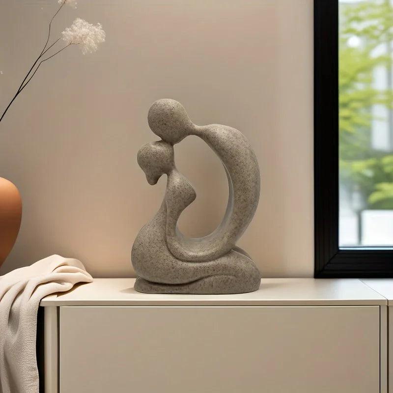Modern Abstract Family Love Sculpture for Elegant Home Decor
