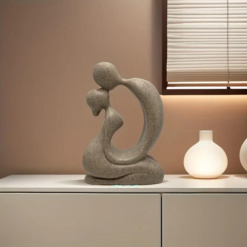 Modern Abstract Family Love Sculpture for Elegant Home Decor
