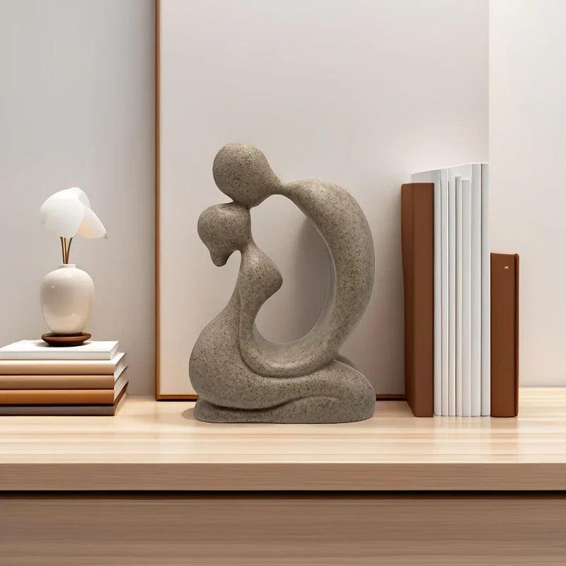 Modern Abstract Family Love Sculpture for Elegant Home Decor
