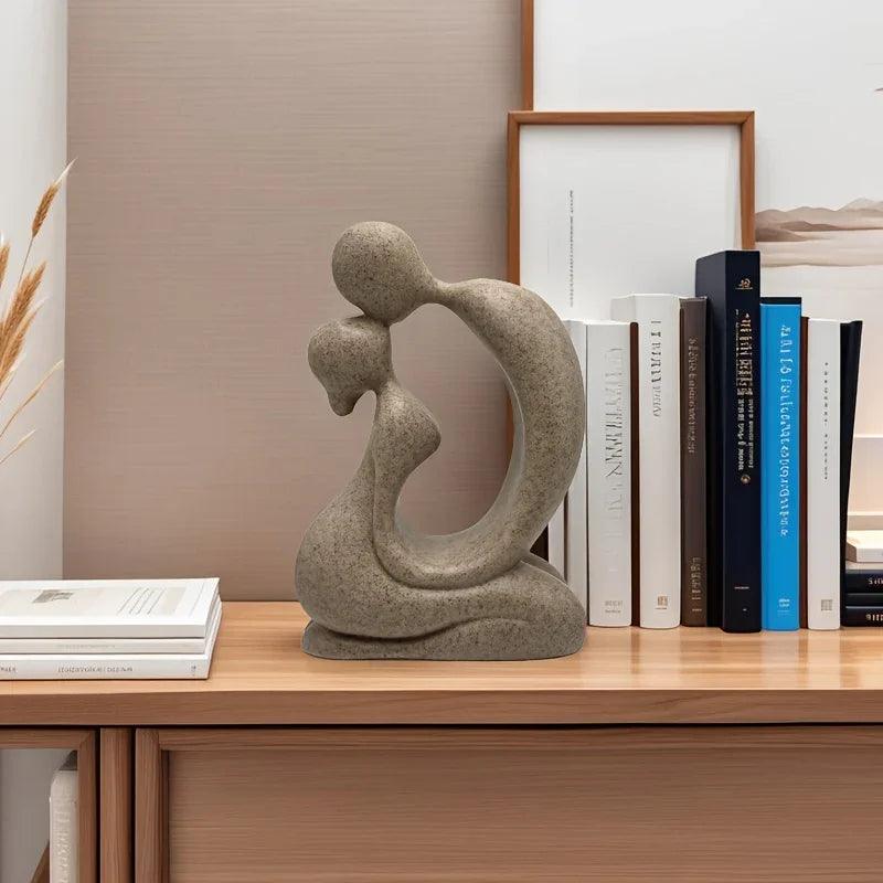 Modern Abstract Family Love Sculpture for Elegant Home Decor