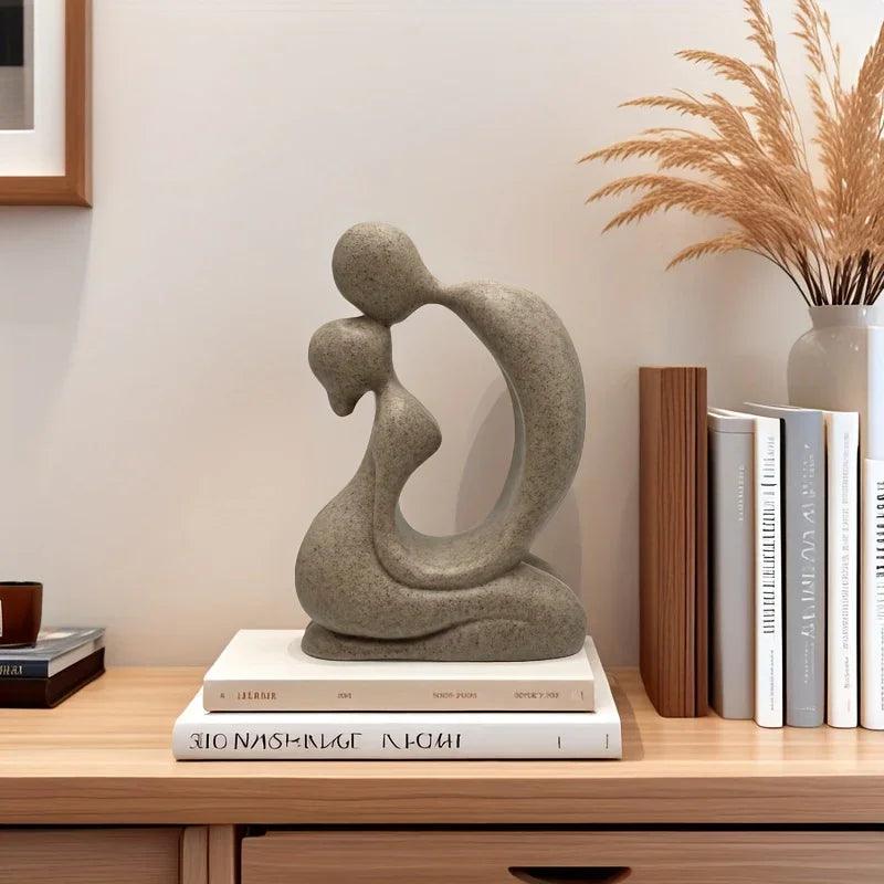 Modern Abstract Family Love Sculpture for Elegant Home Decor