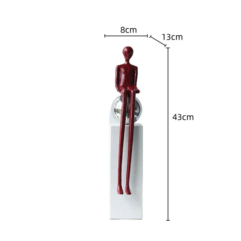 Modern Abstract Human Figurine Sculpture for Luxury Home Decor