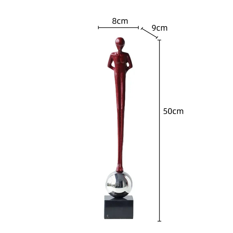 Modern Abstract Human Figurine Sculpture for Luxury Home Decor