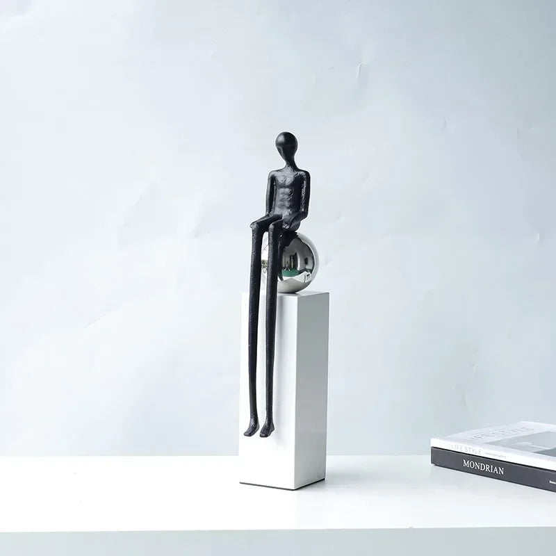 Modern Abstract Human Figurine Sculpture for Luxury Home Decor