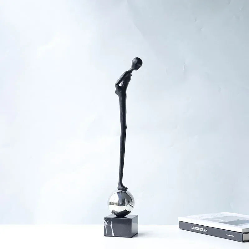 Modern Abstract Human Figurine Sculpture for Luxury Home Decor
