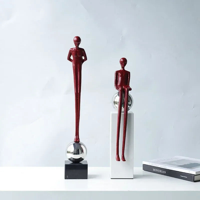Modern Abstract Human Figurine Sculpture for Luxury Home Decor