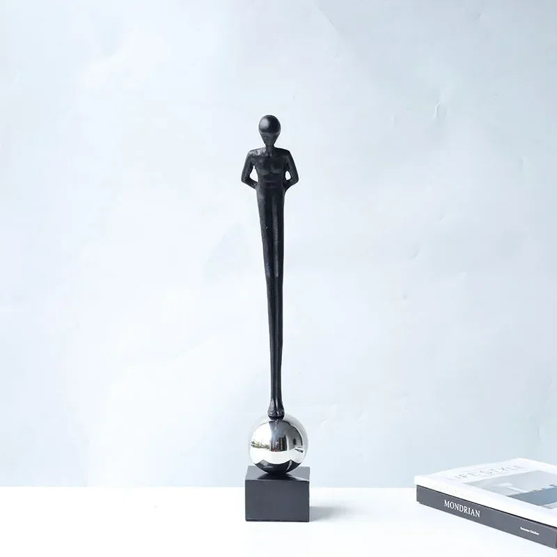 Modern Abstract Human Figurine Sculpture for Luxury Home Decor