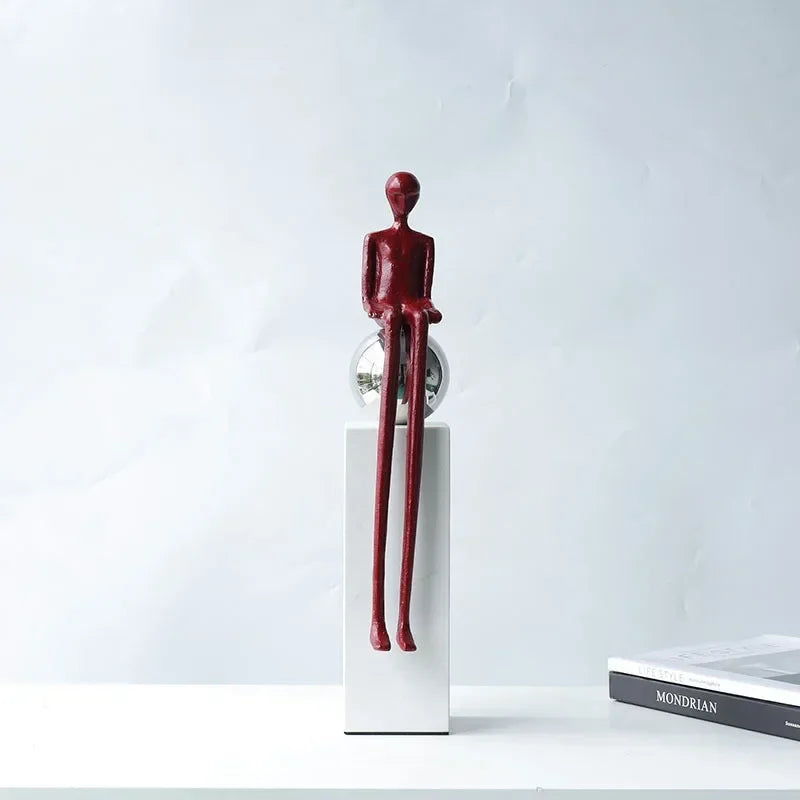 Modern Abstract Human Figurine Sculpture for Luxury Home Decor