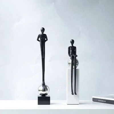 Modern Abstract Human Figurine Sculpture for Luxury Home Decor