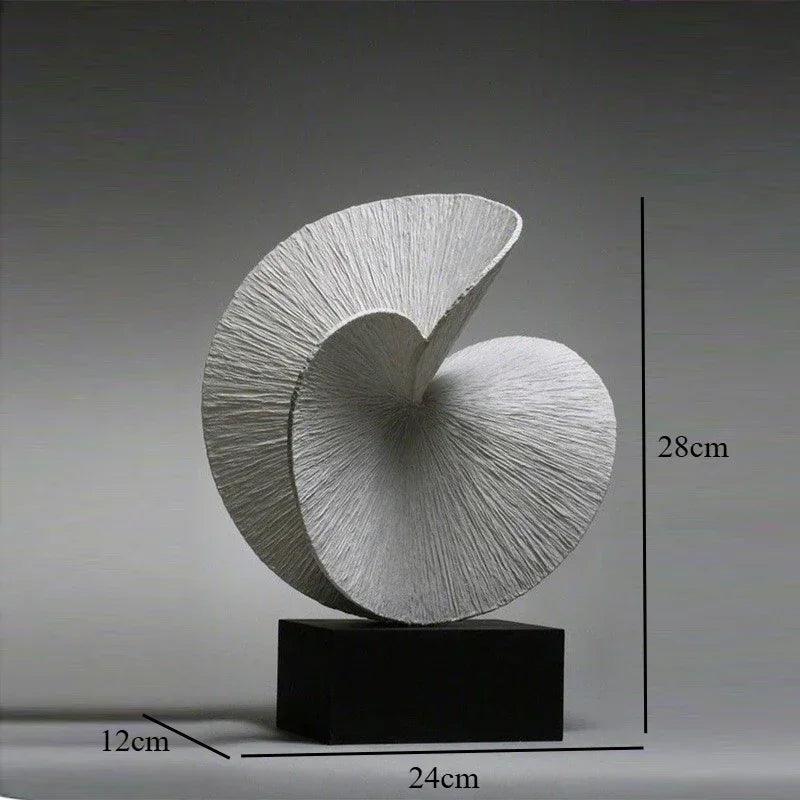 Modern Abstract Spiral Sculpture for Contemporary Table Decor