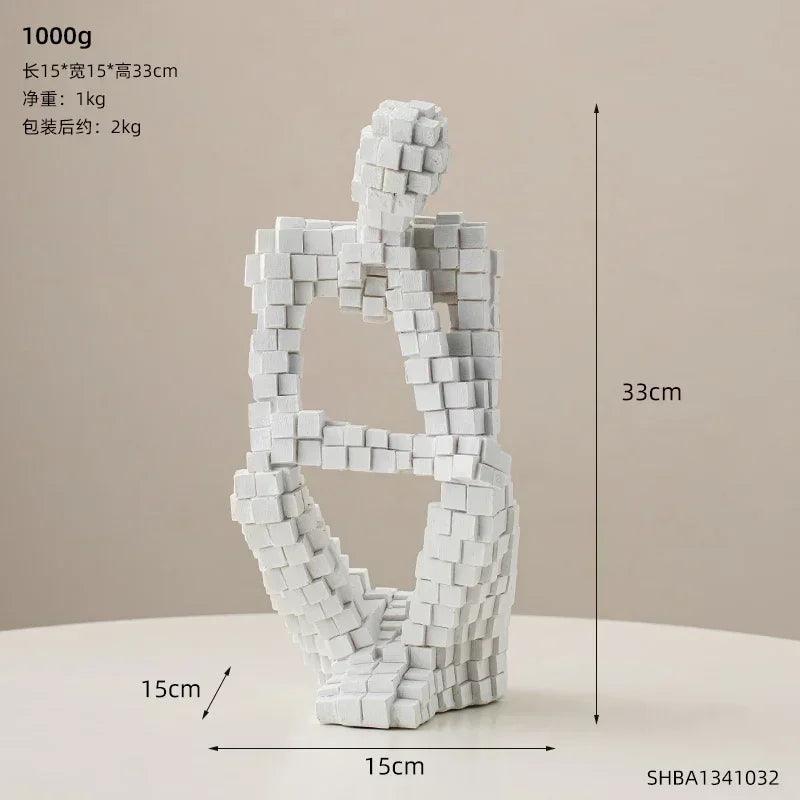 Modern Abstract Thinker Figurine Sculpture