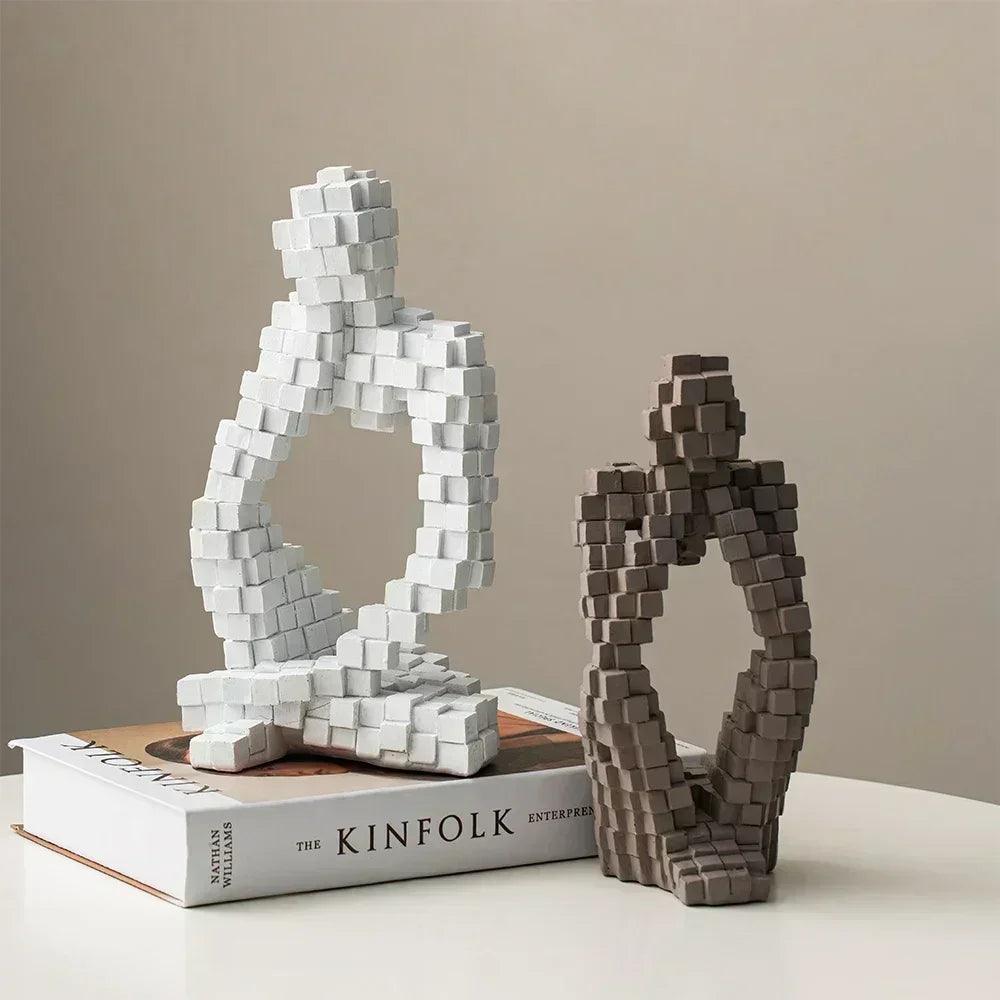Modern Abstract Thinker Figurine Sculpture