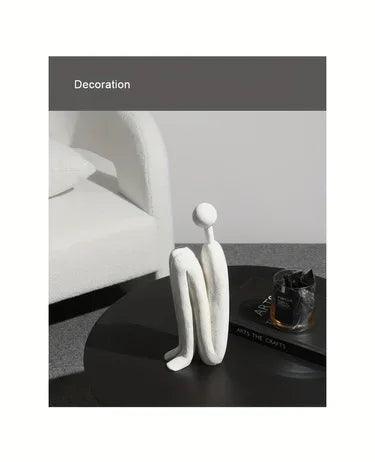 Modern Back-to-Back Abstract Couple Sculpture