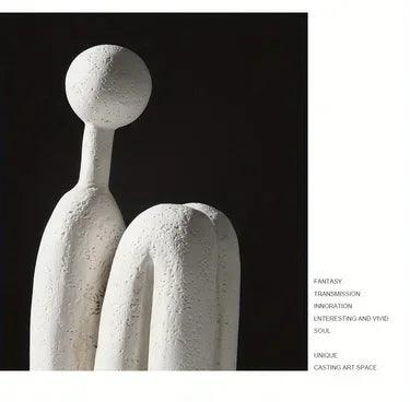 Modern Back-to-Back Abstract Couple Sculpture