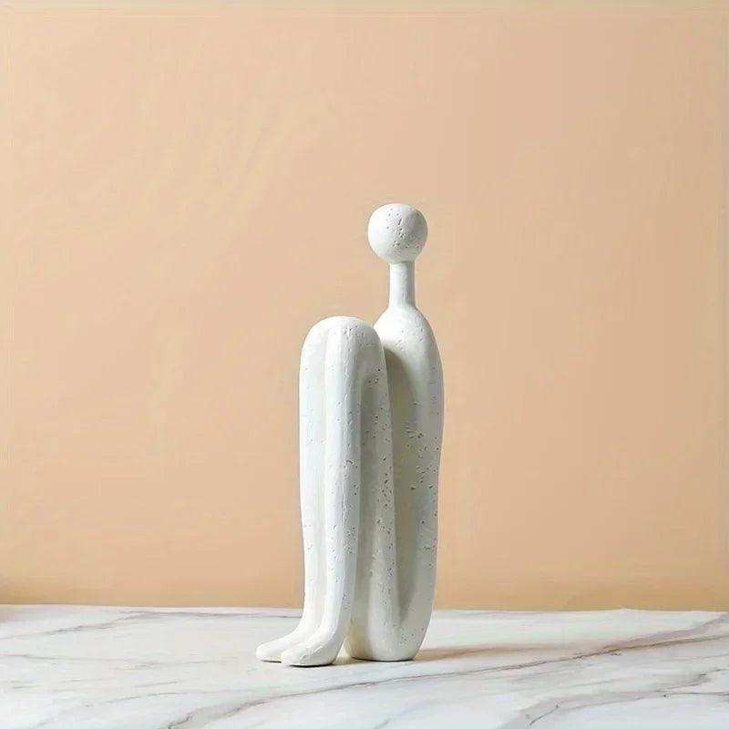 Modern Back-to-Back Abstract Couple Sculpture