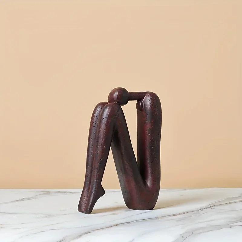 Modern Back-to-Back Abstract Couple Sculpture