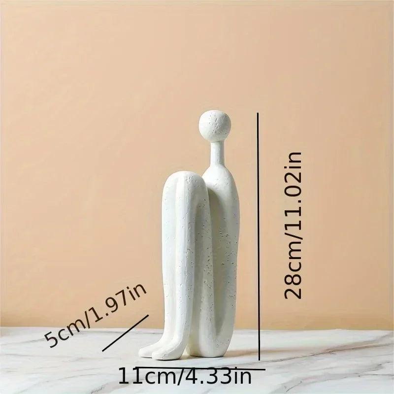Modern Back-to-Back Abstract Couple Sculpture