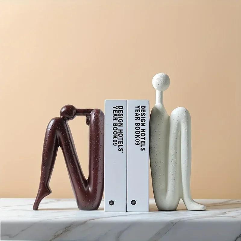 Modern Back-to-Back Abstract Couple Sculpture