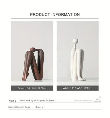 Modern Back-to-Back Abstract Couple Sculpture