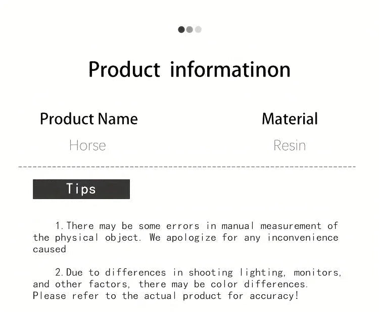 Modern Black Horse Figurine for Home Decor