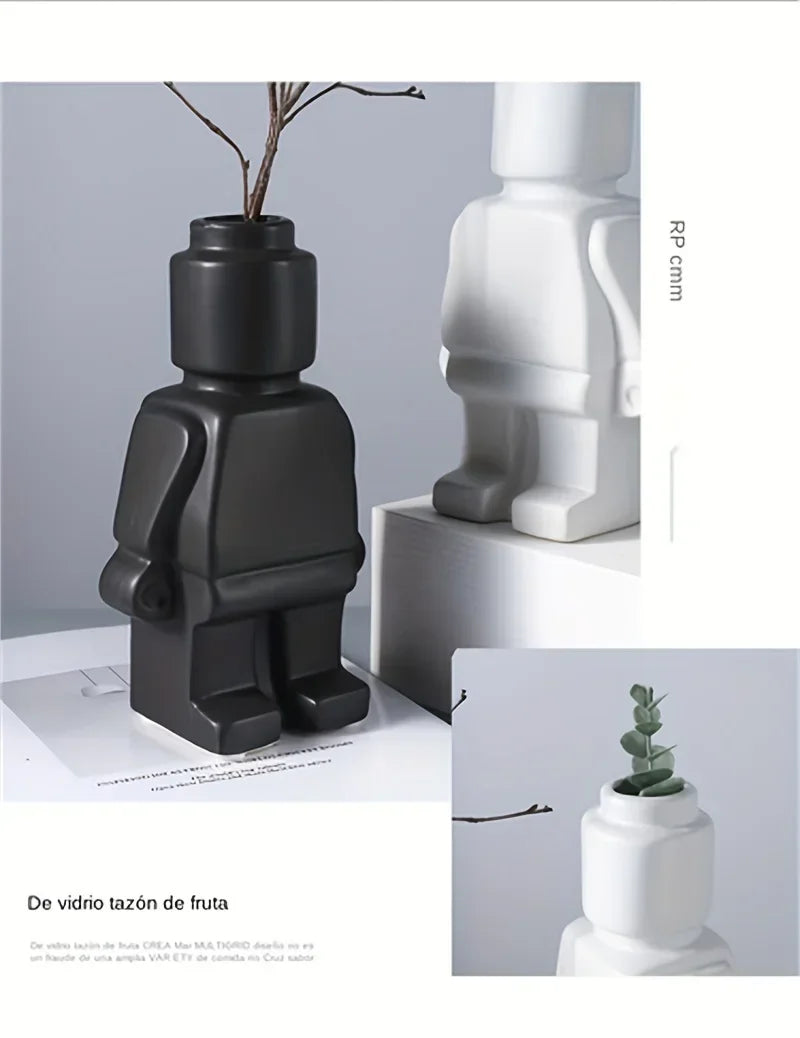 Modern Brick Figure Decorative Sculpture for Contemporary Home Decor