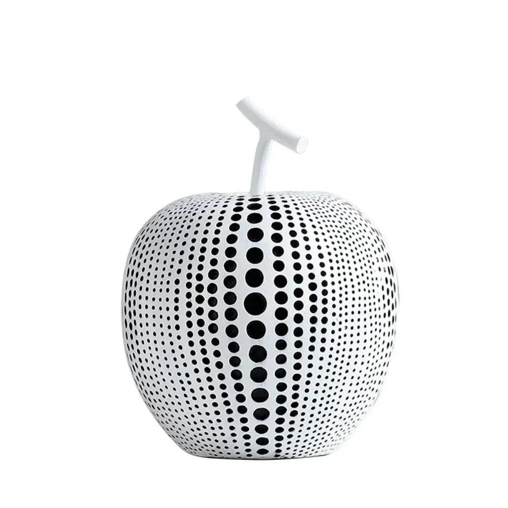 Modern Decorative Fruit Sculpture in Black & White