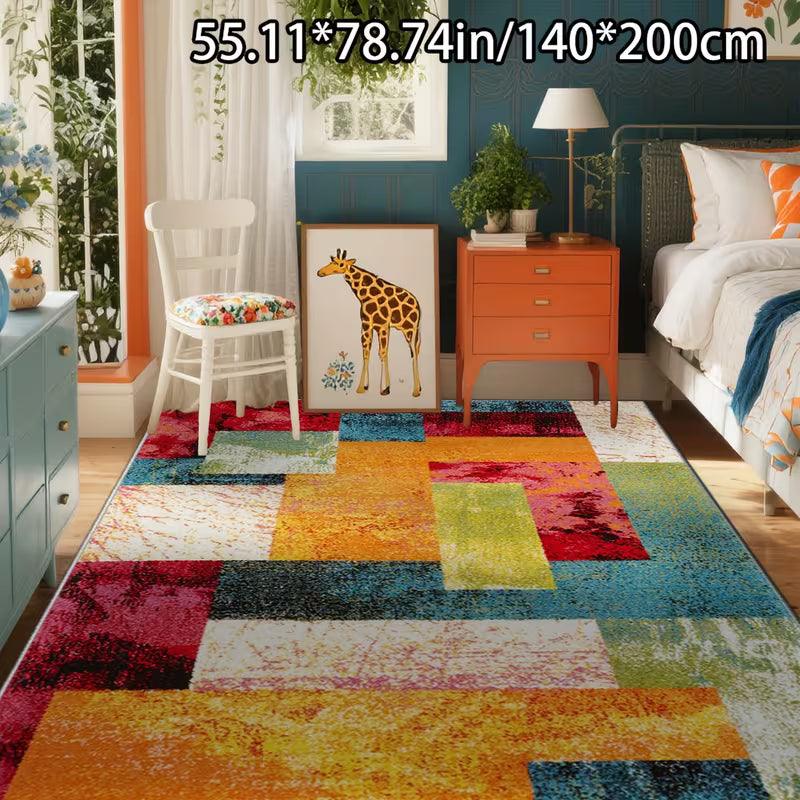 Modern Geometric Plush Ultra-Soft Multi-Use Rug