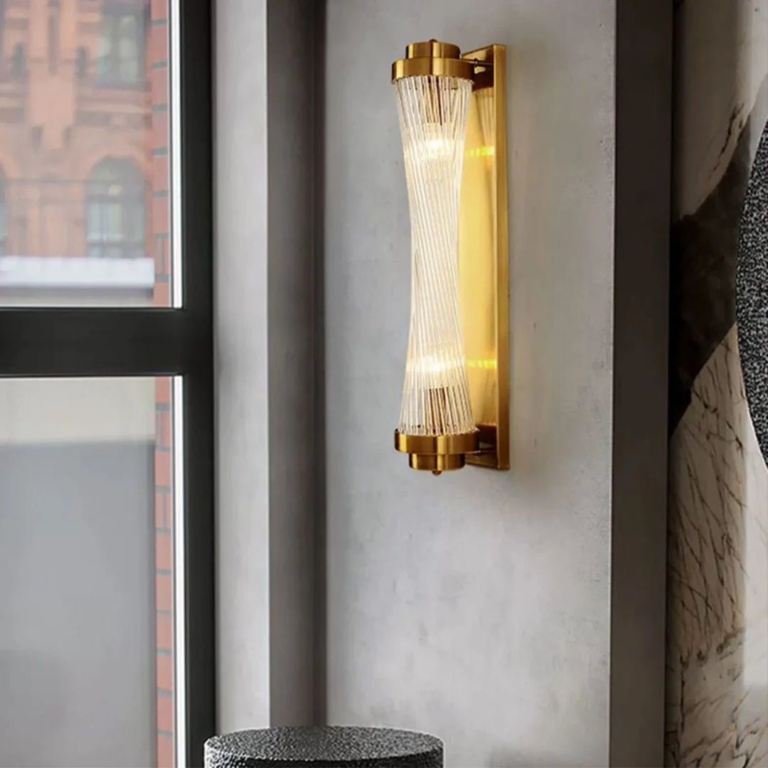 Modern Glass Column Wall Sconce