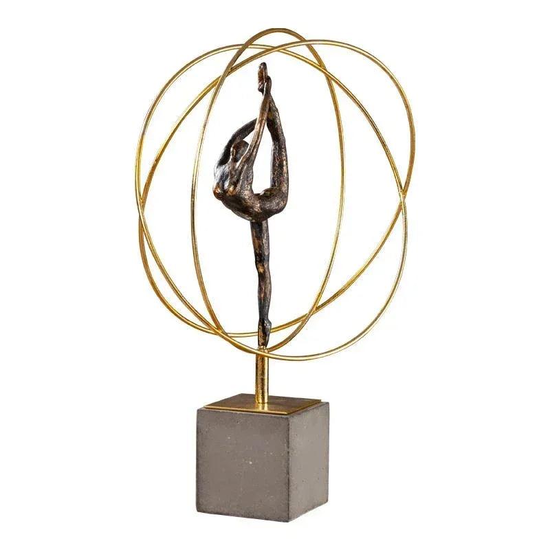 Modern Gymnast Statue Bronze Abstract Figure for Your Home or Office
