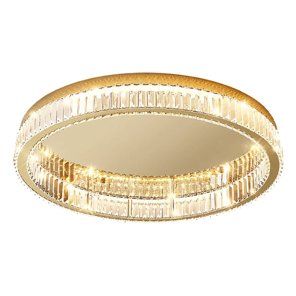 Gold Round Crystal Ceiling Light