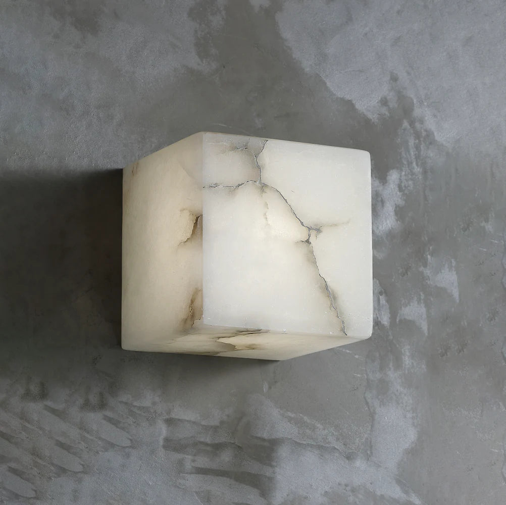 Modern Square Alabaster Wall Lamp