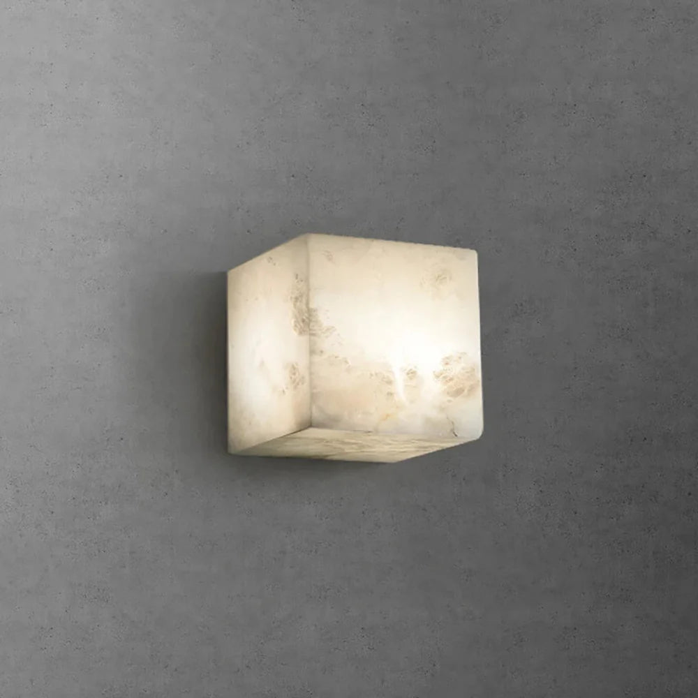 Modern Square Alabaster Wall Lamp