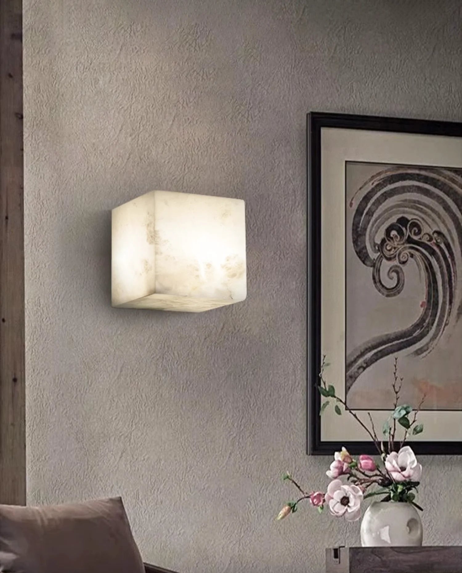 Modern Square Alabaster Wall Lamp