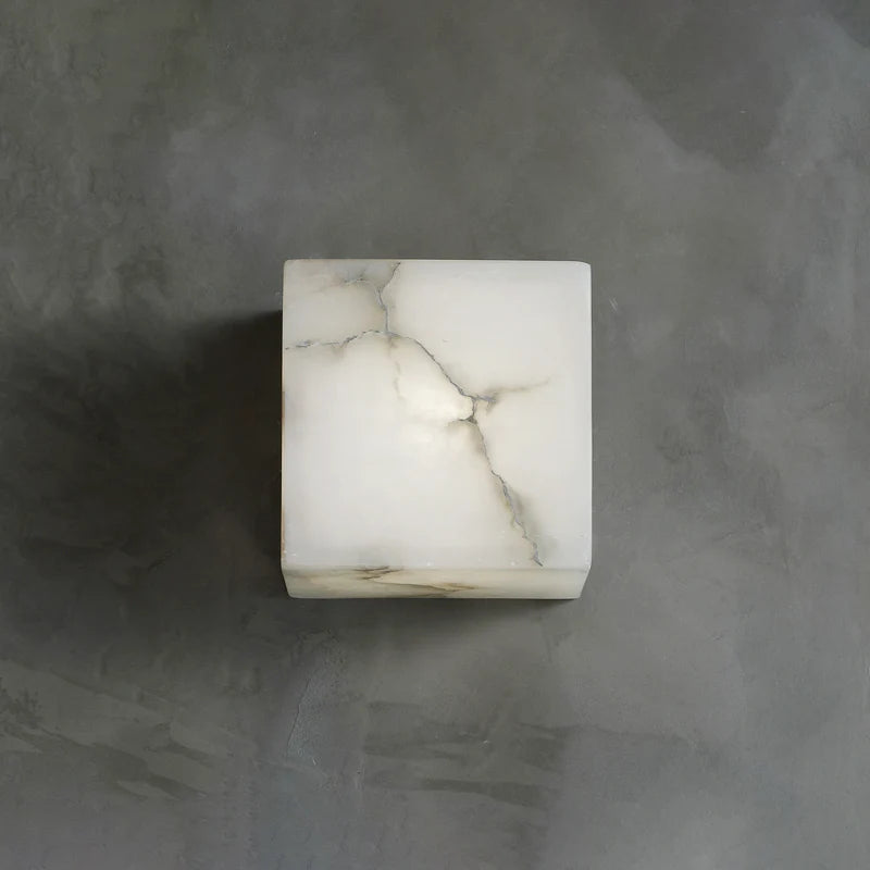 Modern Square Alabaster Wall Lamp