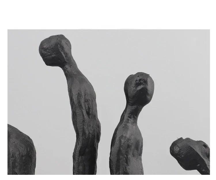 Modern Walking Human Figurines Sculpture